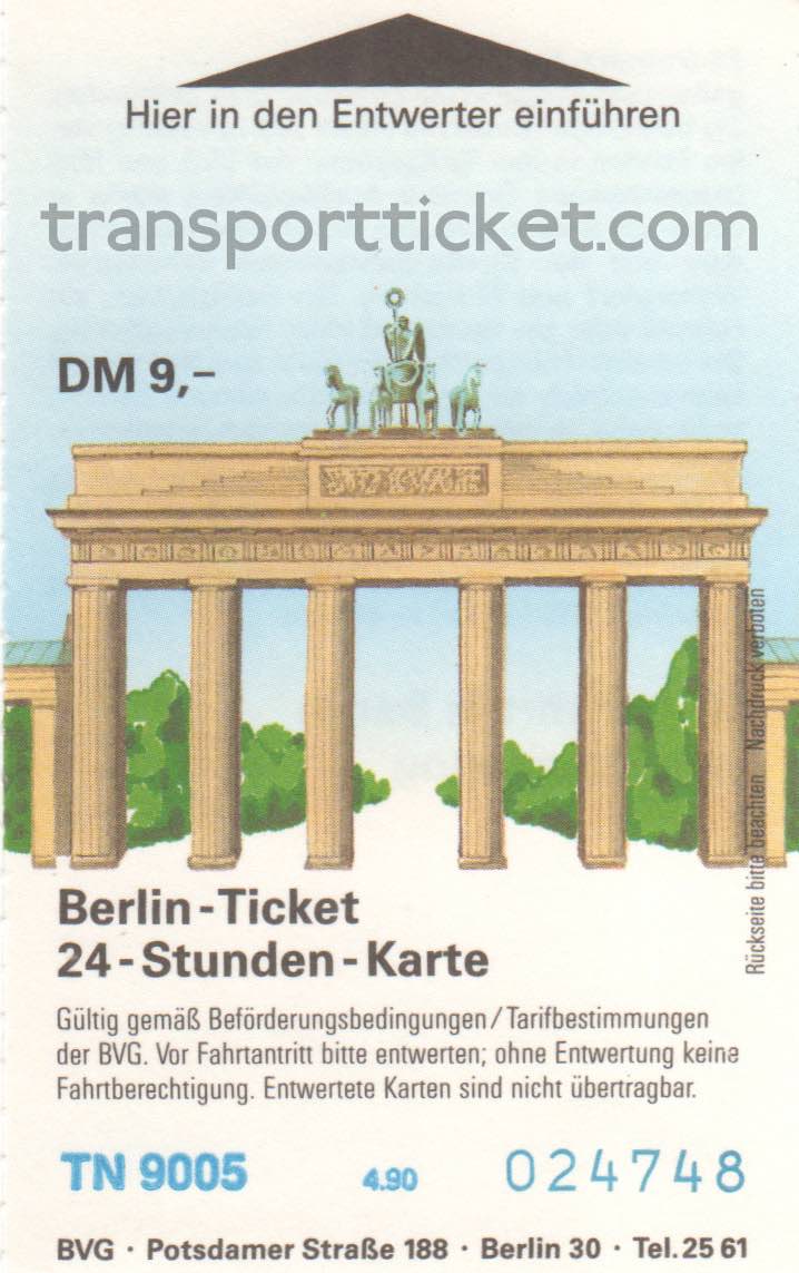 BVG 24-hours ticket (1990)