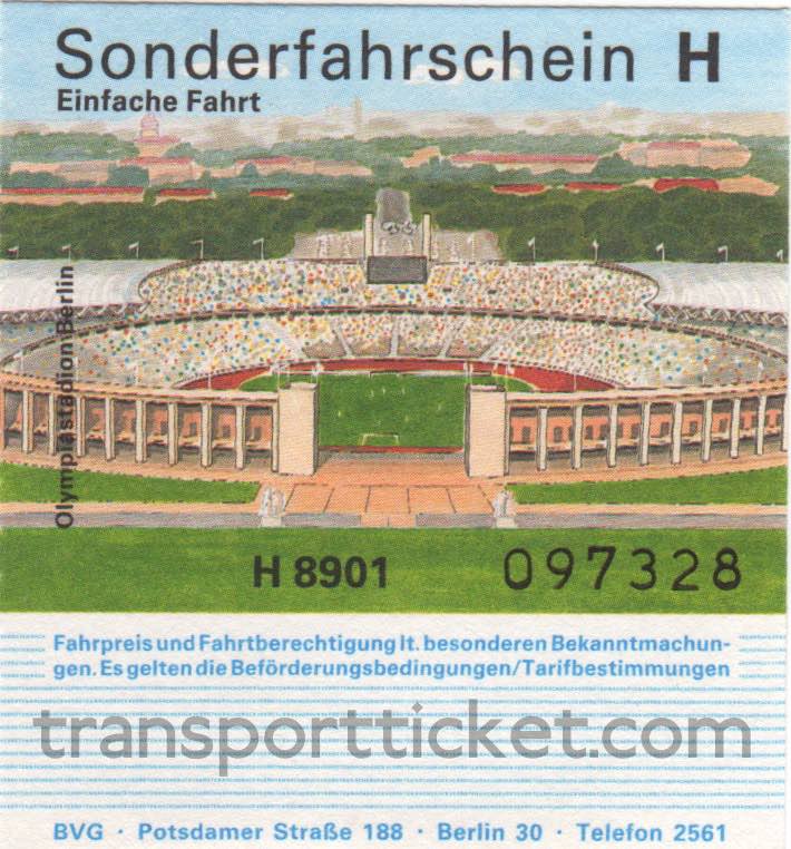 BVG single ticket, special busline connecting hotels and exhibition centre IFA (1989)