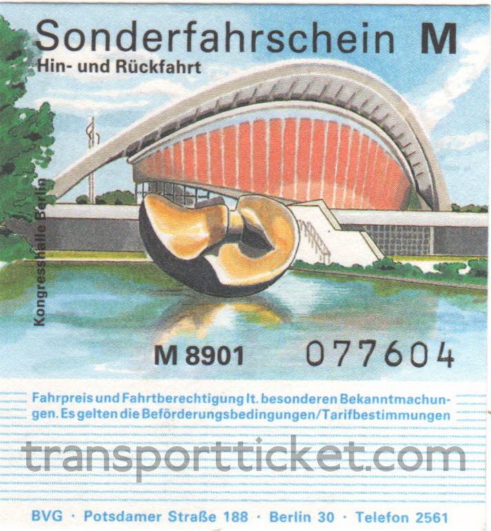BVG return ticket, special busline connecting airport and exhibition centre IFA (1989)