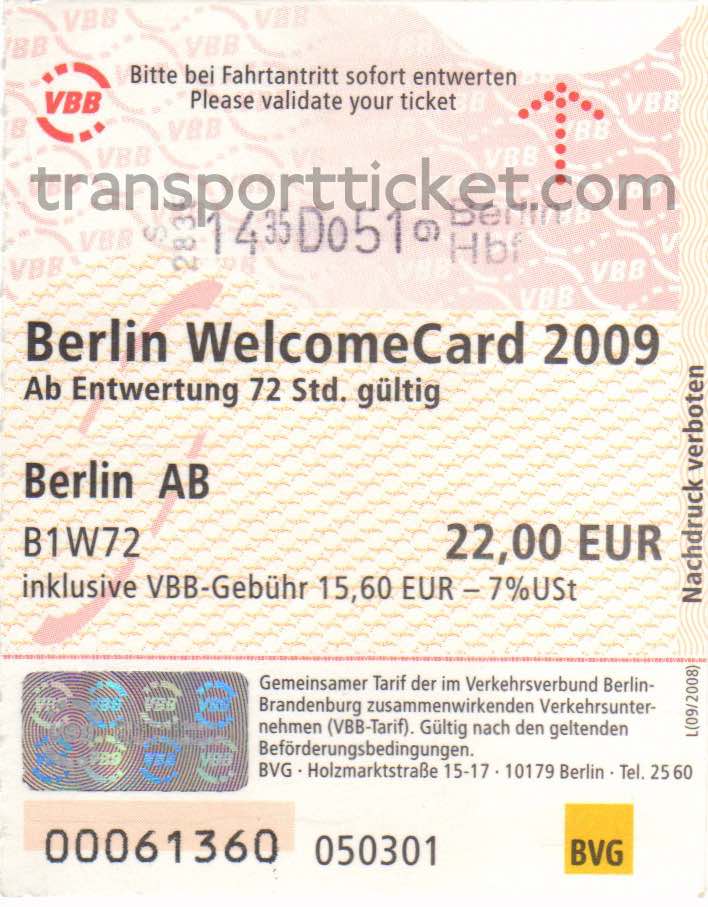 Berlin welcomeCard (2009)