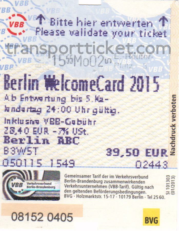 Berlin welcomeCard (2015)