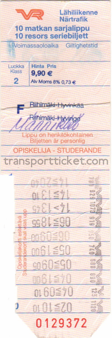 VR 10 trip pass (2005)