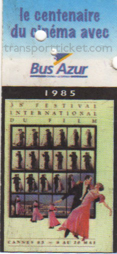 Bus Azur bus ticket: Festival 1985