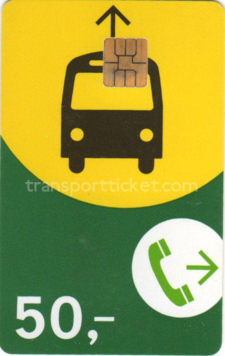 Vervoer op Maat smart card 50 guilders