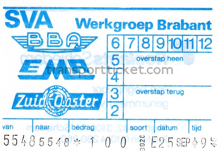 SVA bus ticket