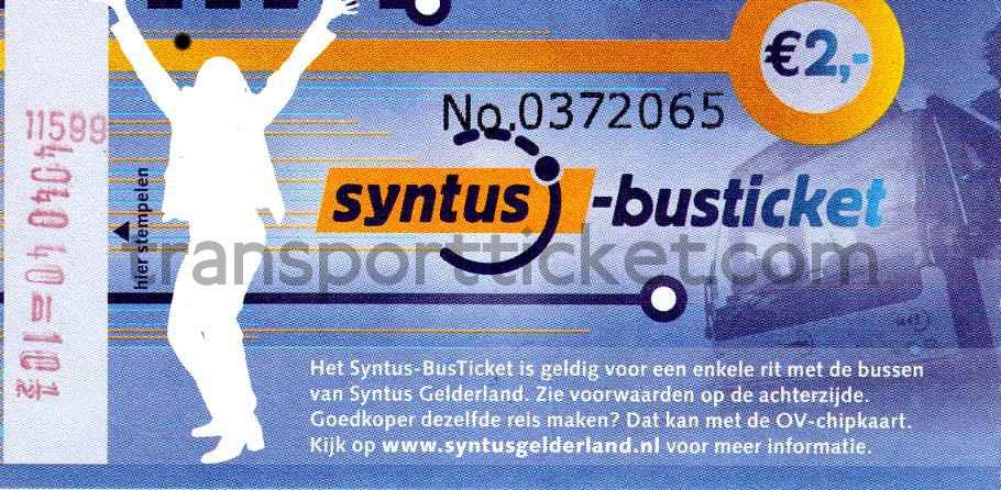 Syntus bus ticket Gelderland