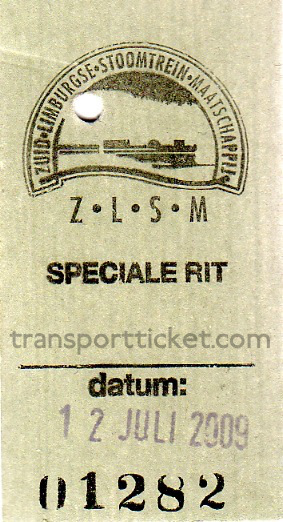 ZLSM train ticket (2009)